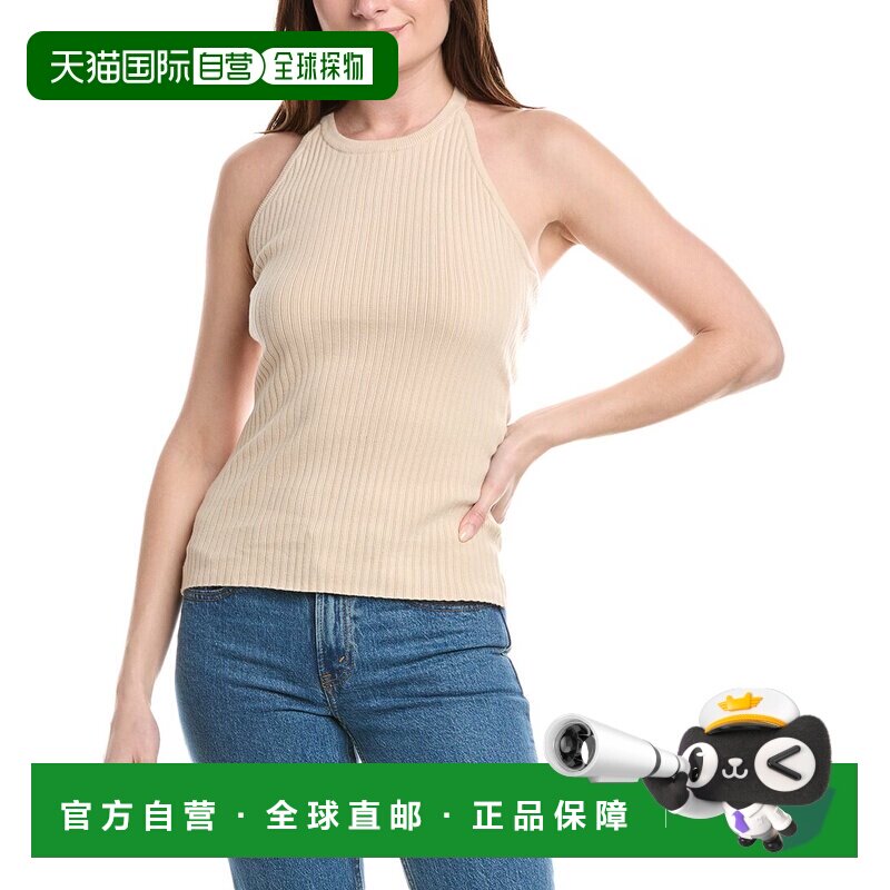 自营line & dot线条和圆点背心-米色 美国奥莱直发