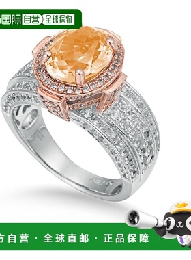 自营 Suzy Levian 双色纯银 4.65 克拉橙色黄水晶戒指 - 橙色 美
