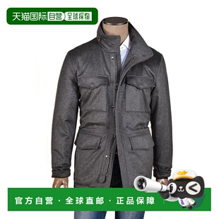 自营 Kired By Kiton Kili羊绒大衣-灰色 美国奥莱直发外套男装