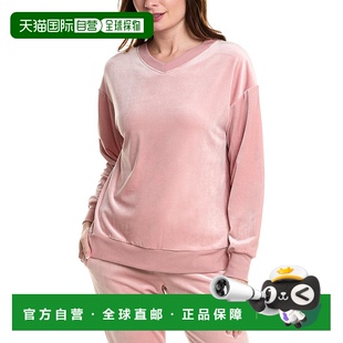 粉色 自营 睡衣天鹅绒睡衣上衣 Karan 美国奥莱直发 Donna