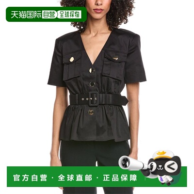 自营Toccin Ezra Safari Peplum Top - Black 上衣美国直发奥莱