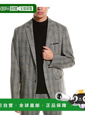 自营 Paisley & Gray Bromley 修身羊毛混纺夹克 - 棕色 美国奥莱