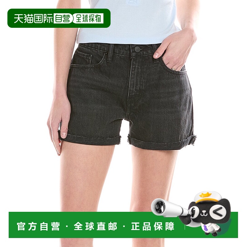 自营 frame denim框架牛仔Le Grand Garcon短裤-黑色 美国奥莱直