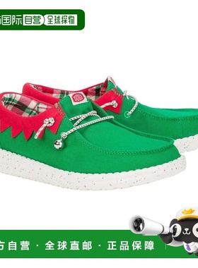 自营Hey Dude Wendy Holiday Elf 42658-3XX Women's Green Slip