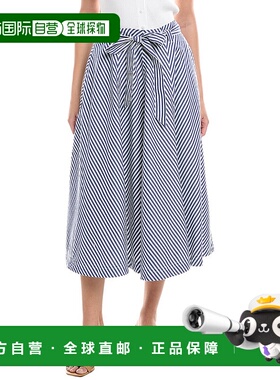 自营 Madewell Dorsey Flare Midi裙子-蓝色 美国奥莱直发