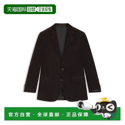 自营bossBECKHAM x  blazer in striped cotton - light brown 美