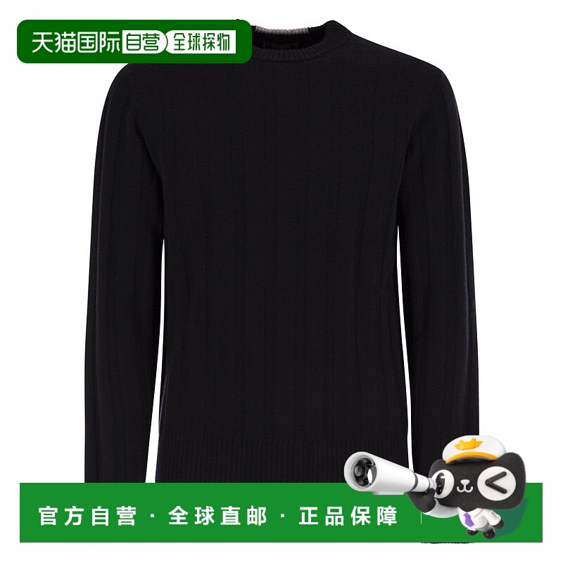 自营pesericoWool And Cashmere Ribbed Jumper - black 美国奥莱