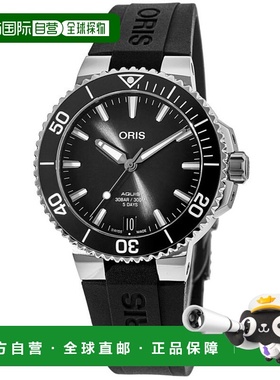 自营 Oris Aquis Aquispro Date Calibre 400 黑色表盘橡胶表带男