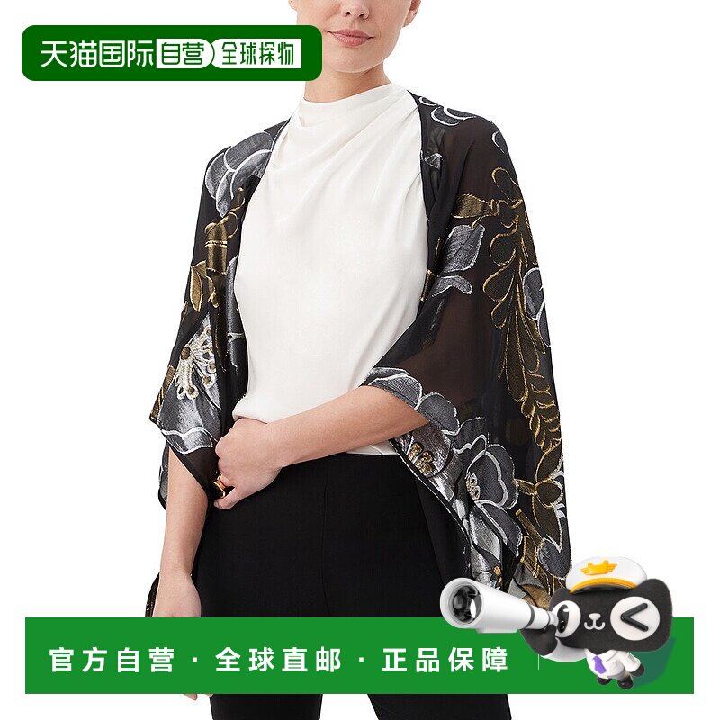 自营Trina Turk精致丝绸混纺夹克-黑色 美国奥莱直发