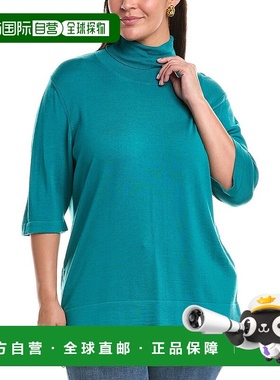 自营Marina Rinaldi Plus Alfa羊毛衫-绿色 美国奥莱直发