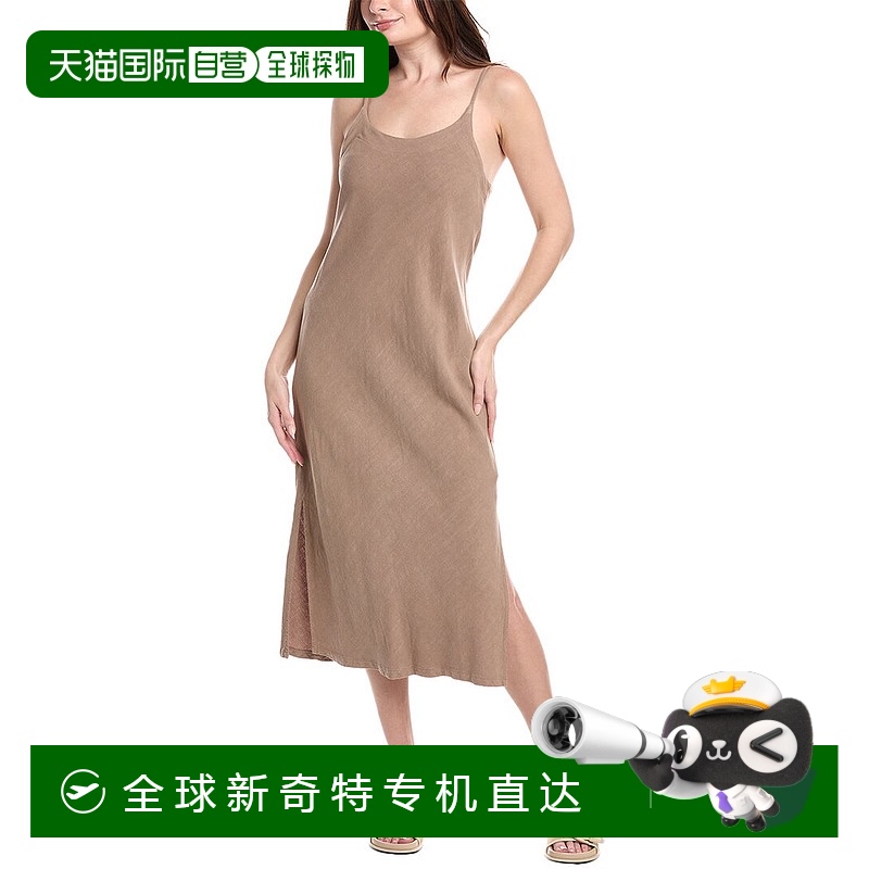 自营 Splendid Breeze亚麻混纺长裙-棕色 【美国奥莱】直发新款