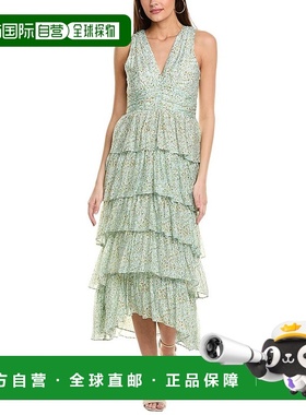 自营 1.STATE层叠褶边长裙-蓝色 美国奥莱直发新款连衣裙