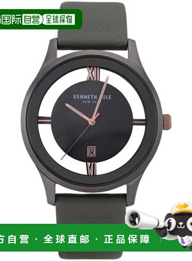 自营Kenneth Cole Men's 44mm Quartz Watch - green 美国奥莱直