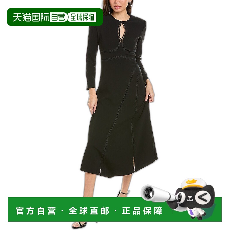自营 A.L.C. Xenia 中长连衣裙 - 黑色 美国奥莱直发