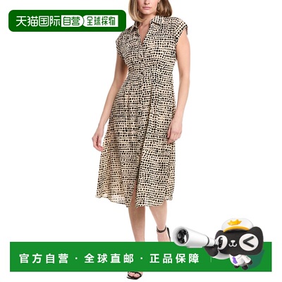 自营Julia Jordan Balboa Airwash Midi Shirtdress - black 美国