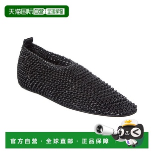 Woven black Leather Flat 美国奥莱直发 Ballerina 自营TOTEME