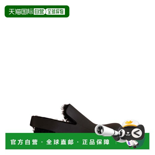 自营bottega venetaPuddle凉鞋，带shearing衬里和橡胶鞋面-黑色