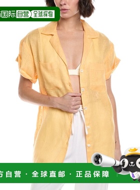自营Vitamin A Playa Pocket Linen Blouse - multi 美国奥莱直发