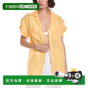 自营Vitamin A Playa Pocket Linen Blouse - multi 美国奥莱直发