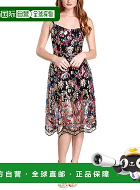 自营Dress The Population Uma Sheath Dress - gold multi 美国