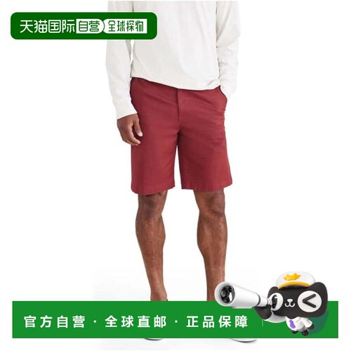 自营Dockers Supreme Flex Ultimate短裤男士Burgendy弹力拉链Fly