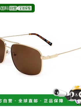 自营Guess Men's Factory 59mm Sunglasses - gold 美国奥莱直发