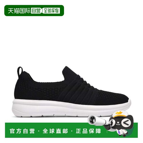 自营Clarks Ezera Walk in Black Textile - black knit 美国奥莱