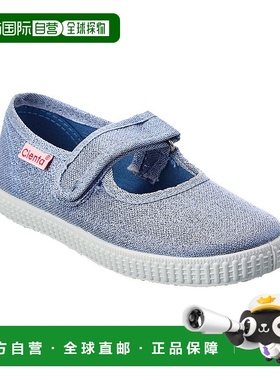 自营 Cienta Canvas Mary Jane - blue 美国奥莱直发