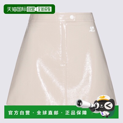 1h可退 香港直邮潮奢 Courreges 女士 米色 Reedition 系列短裙 P