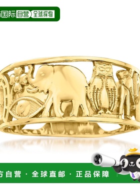自营 Ross-Simons 14kt 黄金 Good Luck 戒指 - 黄色 美国奥莱直