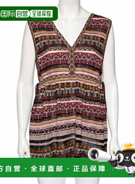 自营M Missoni Multicolored Lurex Knit Sleeveless Top - multi