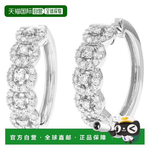 自营vir jewels1 cttw Lab Grown Diamond Hoops Earrings in Ste