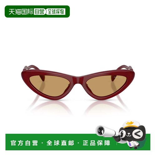 自营miu miu0mu B11su Bold Cat-Eye Sunglasses - red 美国奥莱
