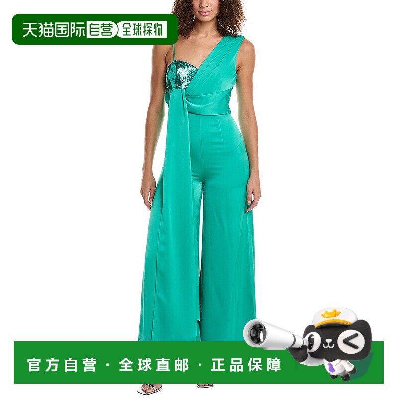 自营 Halston Khi 连体裤 - 绿色 美国奥莱吊带性感直发