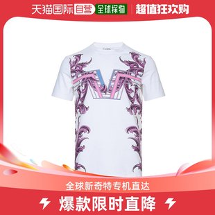 V800862 香港直发VERSACE 棉质白色图案印花T恤 V700 男士 VJ00575