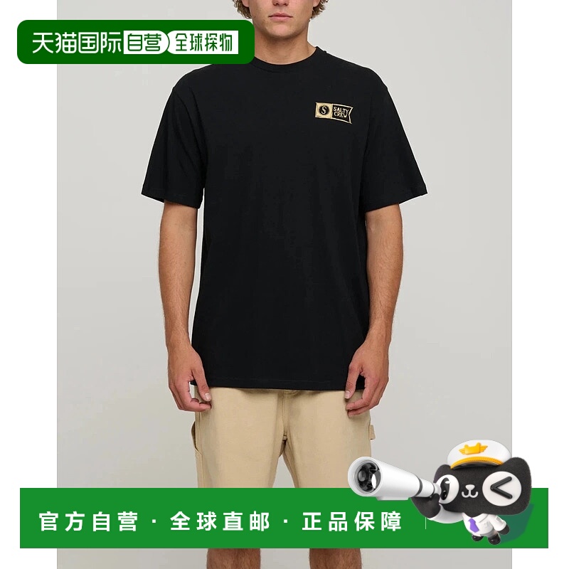 自营Salty Crew Sketchy Alpha T-Shirt Men's Black  Cotton Sho