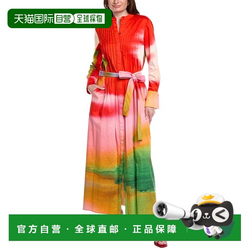 自营Oscar de la Renta Abstract Maxi Dress - orange 美国奥莱