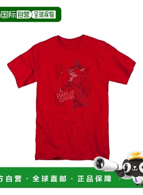 自营 gildan蝙蝠侠哈雷包装短袖成人 T 恤/T 恤 - 红色 美国奥莱