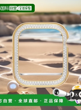 自营 MICHELE 女式 40 毫米双色 18K 镀金不锈钢钻石表壳（适用于