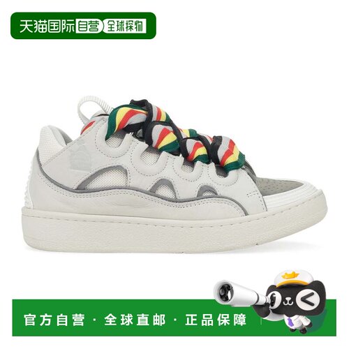 自营 lanvin白色CURB灯滑雪鞋-白色 美国奥莱直发浪凡厚底
