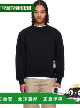 1h可退 香港直邮潮奢 Burberry 巴宝莉 男士 黑色 Check Label Co