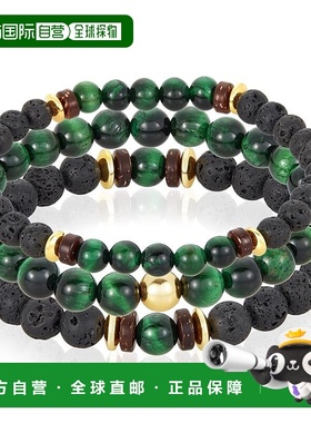 自营 Crucible Los Angeles 3 件装绿色虎眼石、熔岩、木材和金色