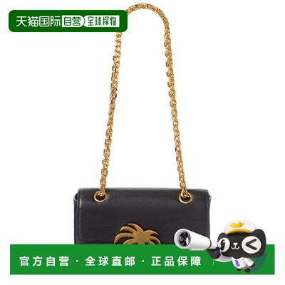 自营Palm Angels Bridge Leather Crossbody - black 美国奥莱直
