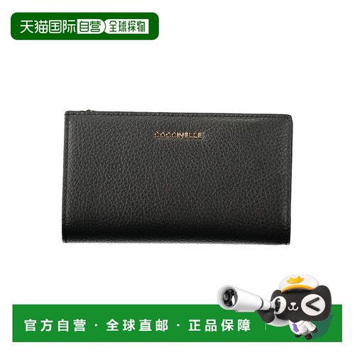 自营Coccinelle Leather Women Women's Wallet - black 美国奥莱