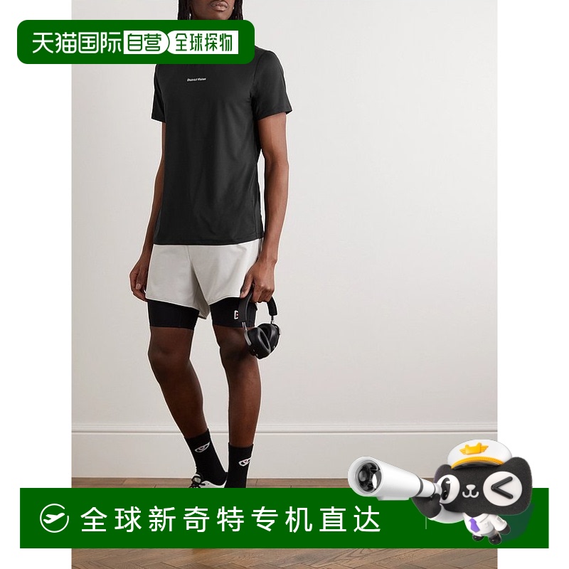 香港直邮潮奢 District Vision 男士 Aloe 徽标印花穿孔弹性针织T