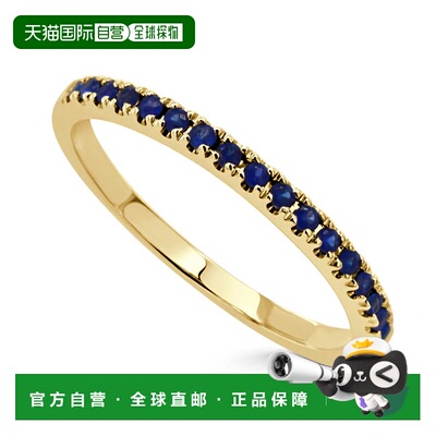 自营sabrina14K Yellow Gold Blue Sapphire Band - yellow gold
