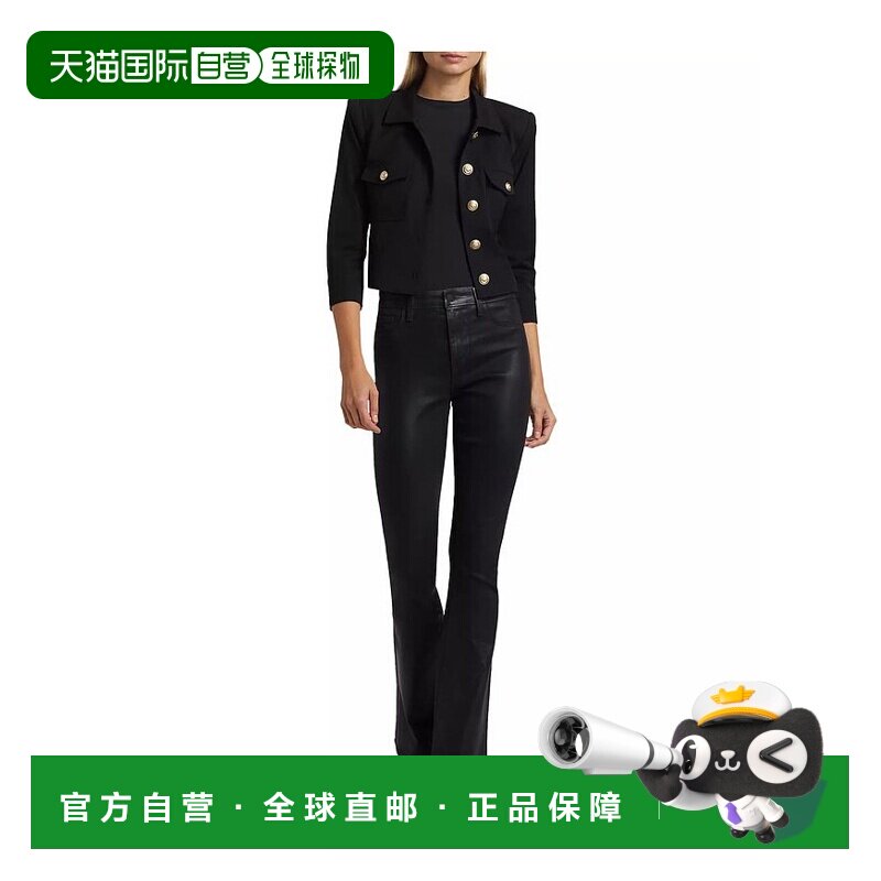 【美国直邮】L'AGENCE|Kumi 短款斜纹休闲风夹克休闲图片