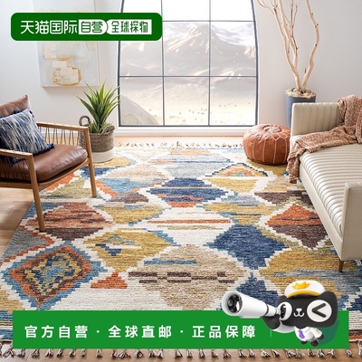 自营safaviehKenya Hand Made Area Rug, Multi Bohemian Style N