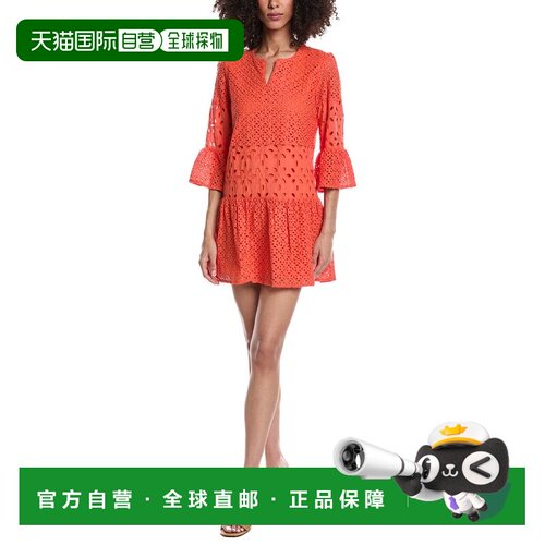 自营tyler boe Isla Eyelet Tunic Dress - orange 美国奥莱直发