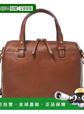 自营Fossil Women's Rachel Leather Satchel - brown 美国奥莱直